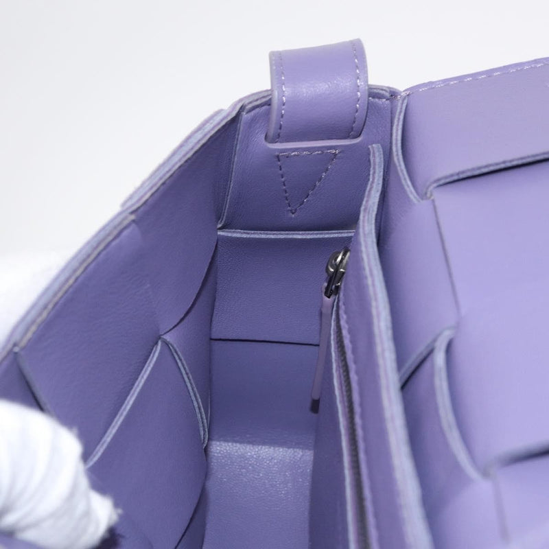 Bottega Veneta Cassette Maxi Intrecciato Leather Purple Bag