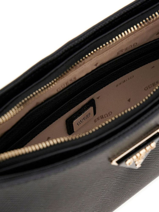 Guess Noelle Ii Crossbody Bag — Black Polyurethane