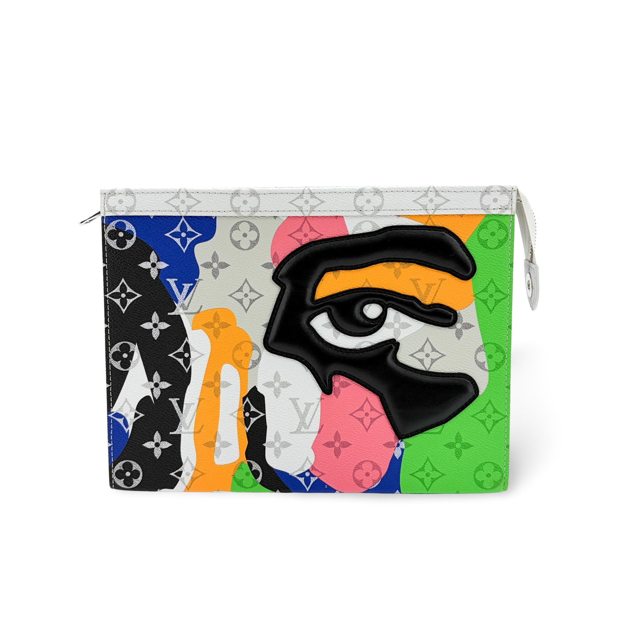 Louis Vuitton Pochette Voyage Limited Edition Gradient Damier Stripes Multicolour Canvas Bag