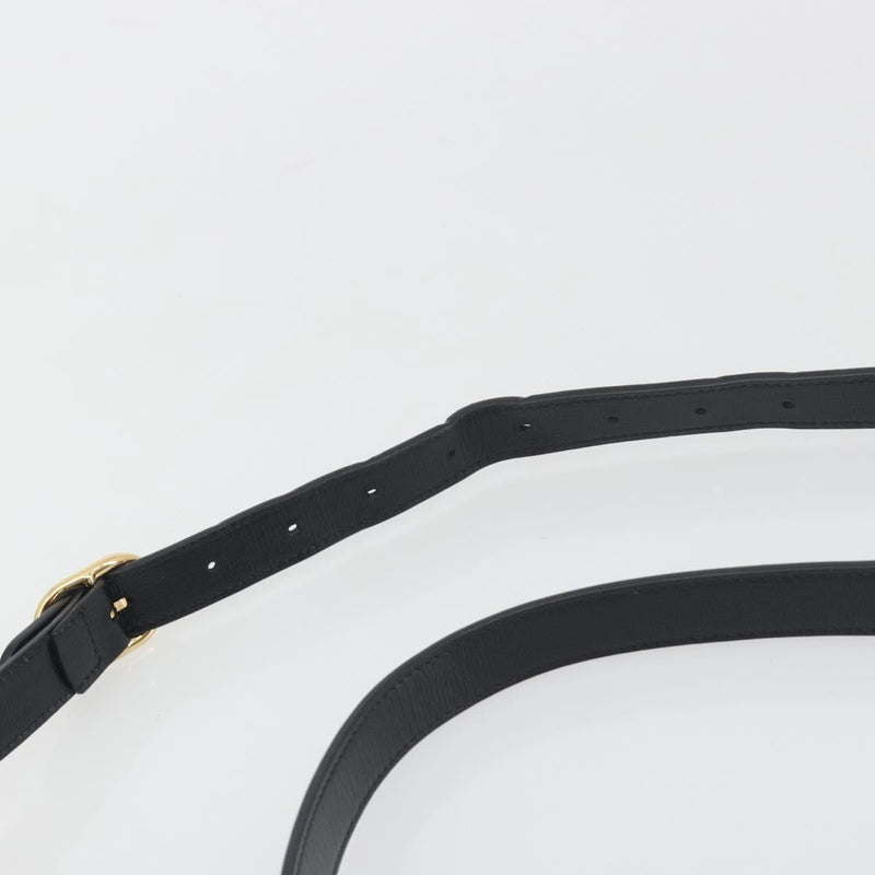 Gucci Gg Ring Leather Black Bag