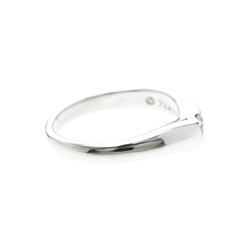 Tiffany & Co. Elsa Peretti Curved Wedding Band Platinum With Diamonds Silver Bijoux