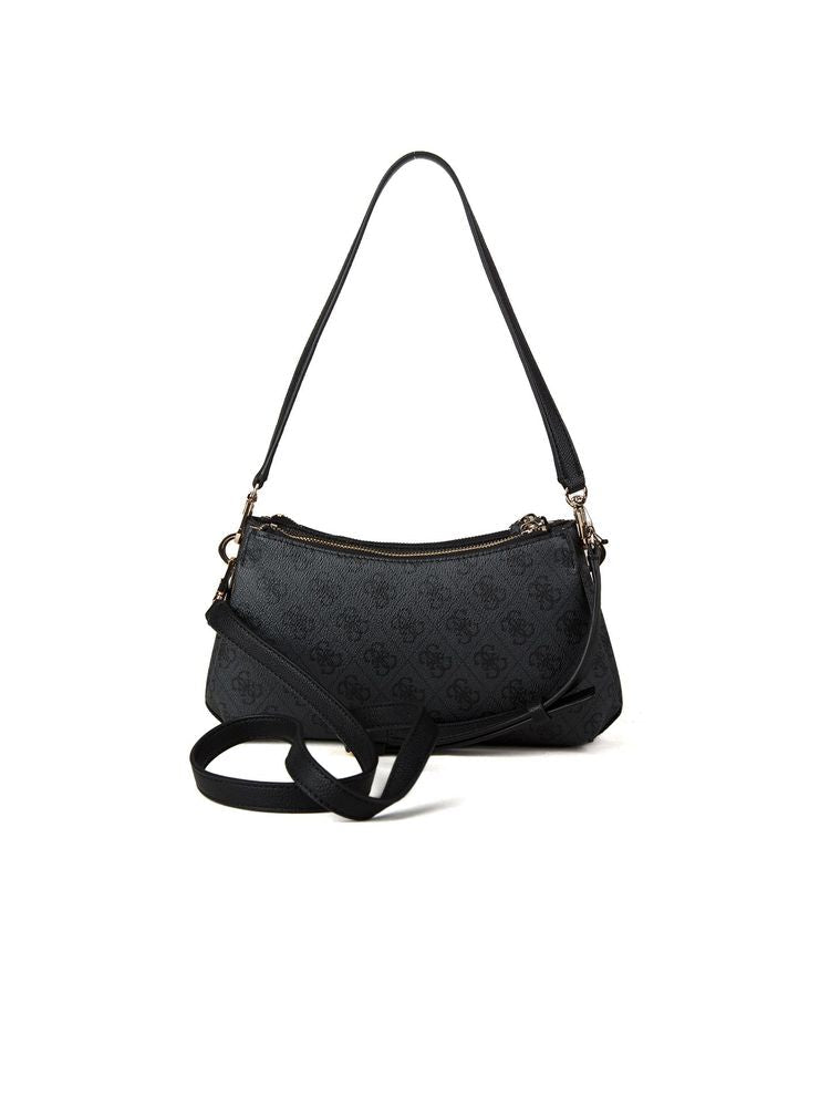 Guess Noelle Ii Shoulder Bag — Black Polyurethane