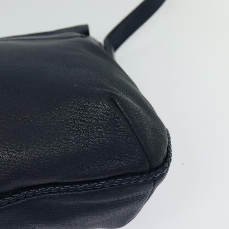 Gucci Hip Bamboo Flap Leather Blue Bag
