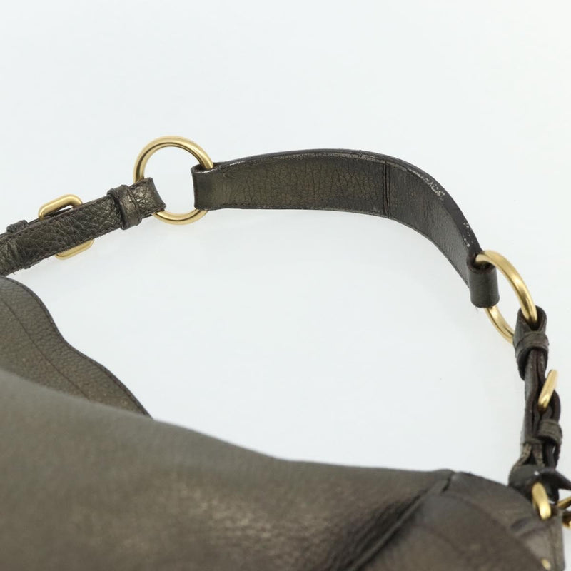 Prada Side Pocket Hobo Vitello Daino Gold Leather