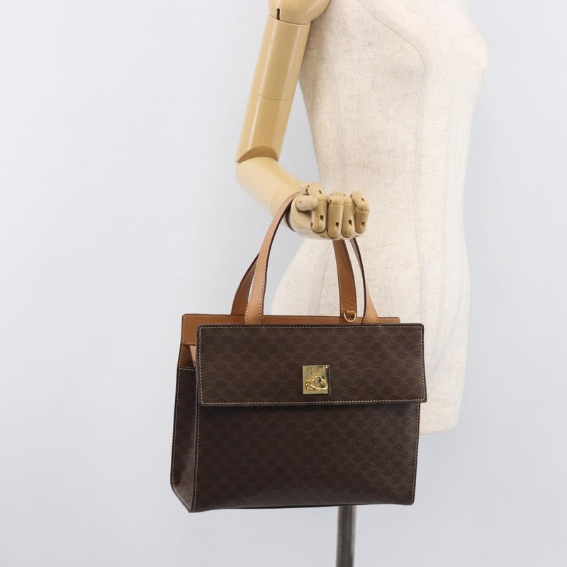 Celine Handbag Canvas Brown Bag