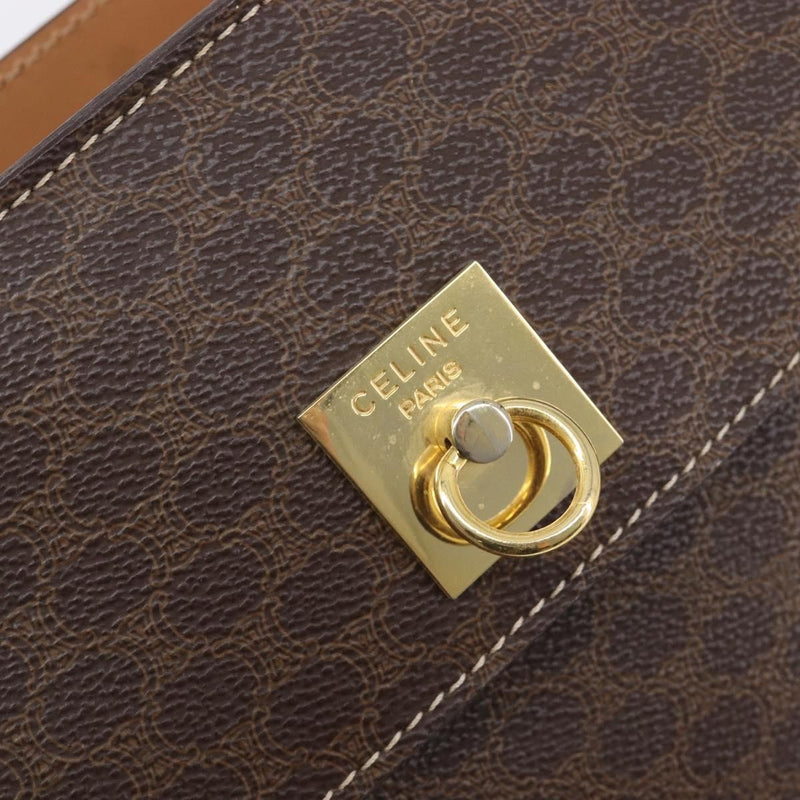 Celine Handbag Canvas Brown Bag