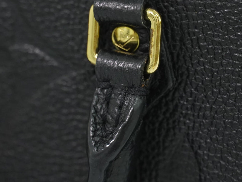 Louis Vuitton Petit Sac Plat Monogram Empreinte Giant Black Leather Bag