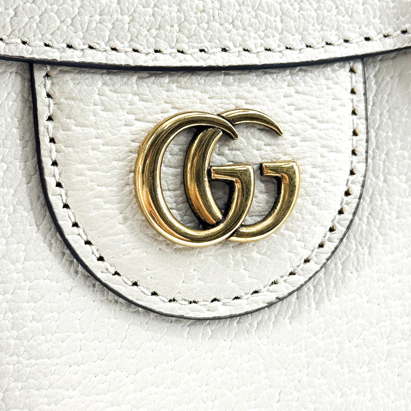 Gucci Diana Nm Bamboo Handle Leather White Bag