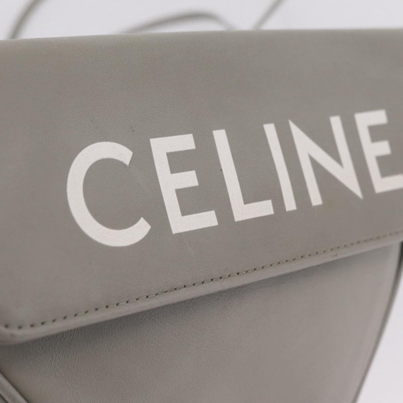 Celine Triangle Leather Gray Bag