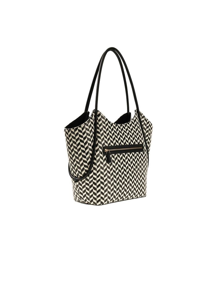 Guess Tessi 2 1 Tote Bag — Black Polyurethane