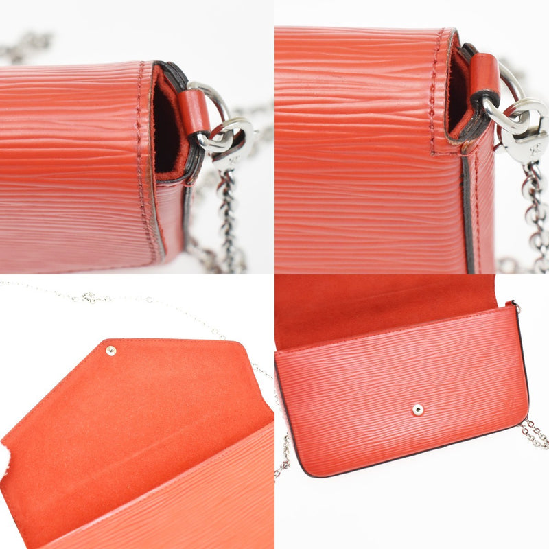 Louis Vuitton Felicie Chain Epi Leather Red Bag