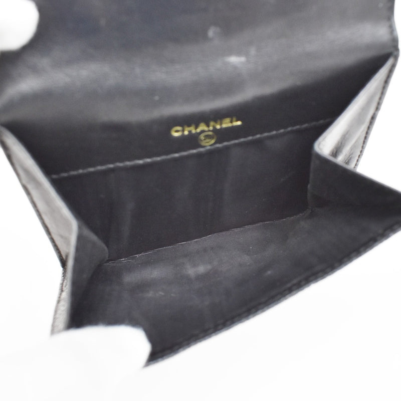 Chanel Vintage Timeless Bifold Caviar Black Leather Accessory