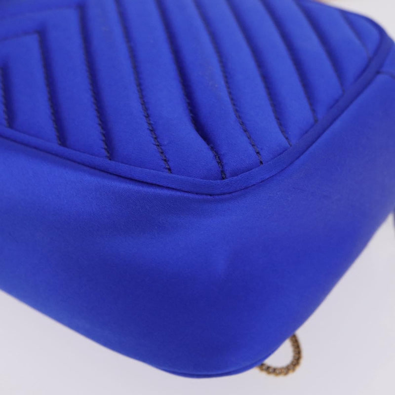 Stella Mccartney Star Camera Quilted Satin Blue Bag