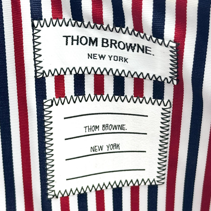 Thom Browne Zip Document Holder Leather With Applique Black Bag