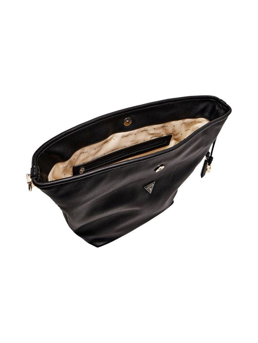 Guess Slouchy Polyurethane Hobo Bag — Black