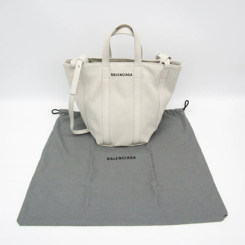Balenciaga Everyday 2.0 North South Canvas And Leather White Bag