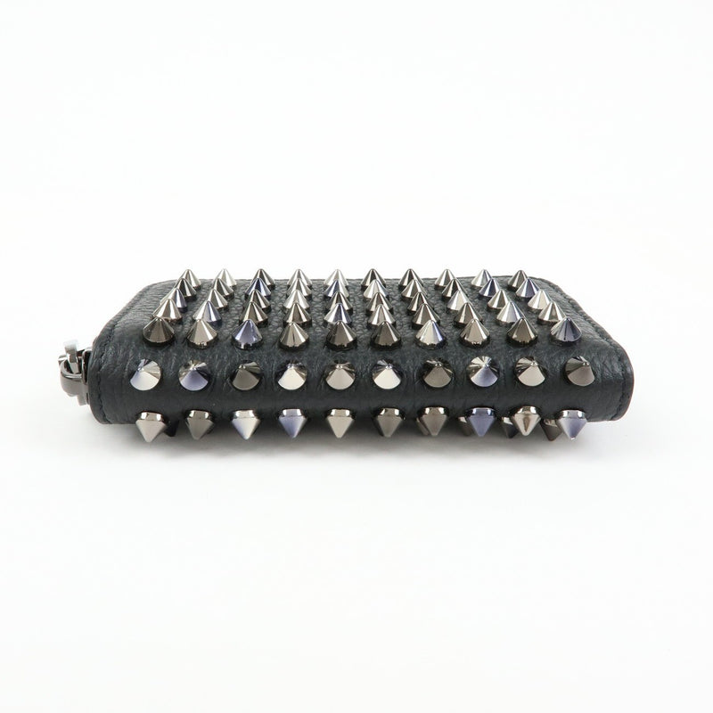 Christian Louboutin Panettone Coin Purse Spiked Leather Black Accessory