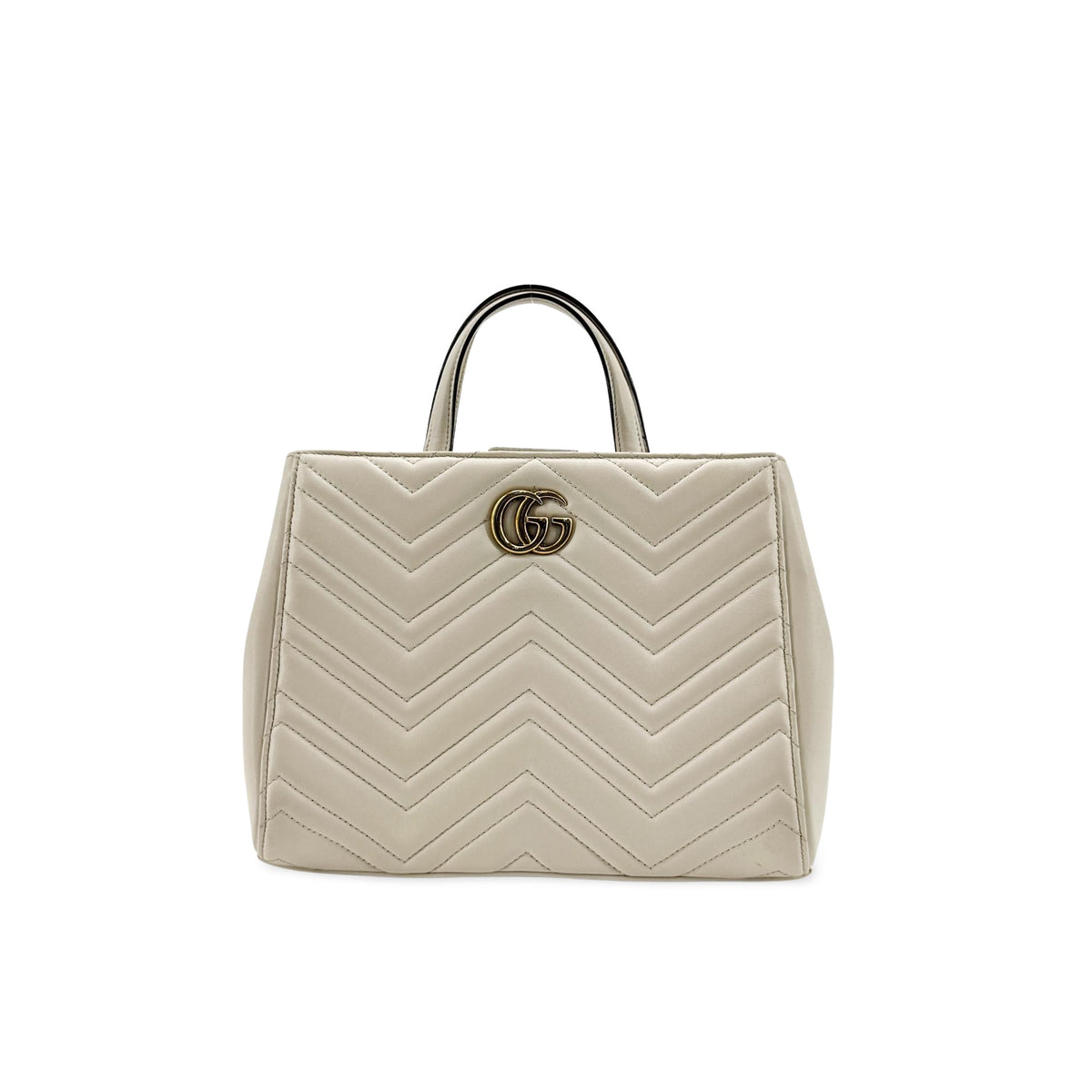 Gucci Gg Marmont Matelasse Leather Beige Calfskin Bag