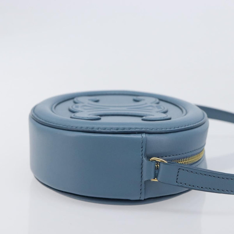 Celine Triomphe Oval Leather Blue Bag