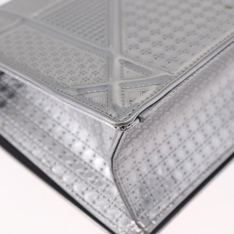 Christian Dior Diorama Flap Patent Silver Patent_leather Bag