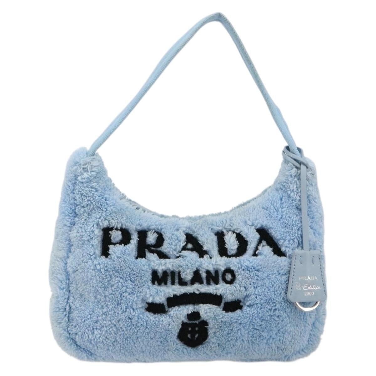 Prada Re-Edition 2000 Hobo Terry Cloth Blue