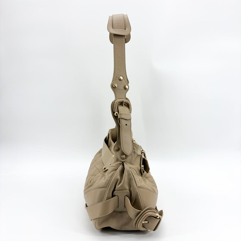 Burberry Enmore Quilted Leather Beige Bag