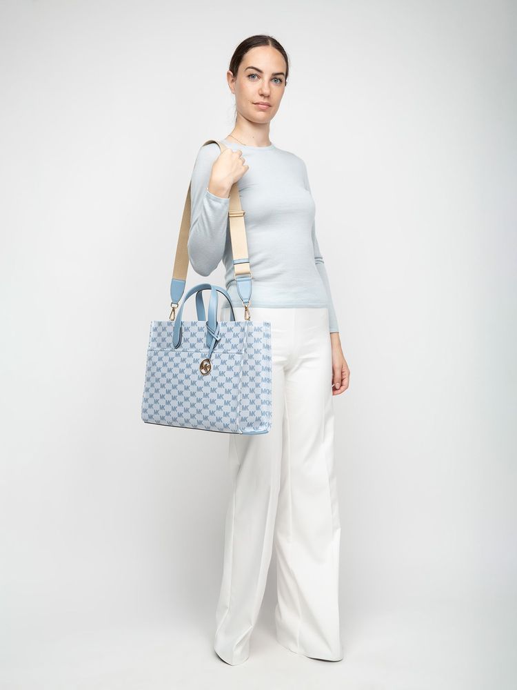 Michael Kors Tote Bag — Blue Cotton