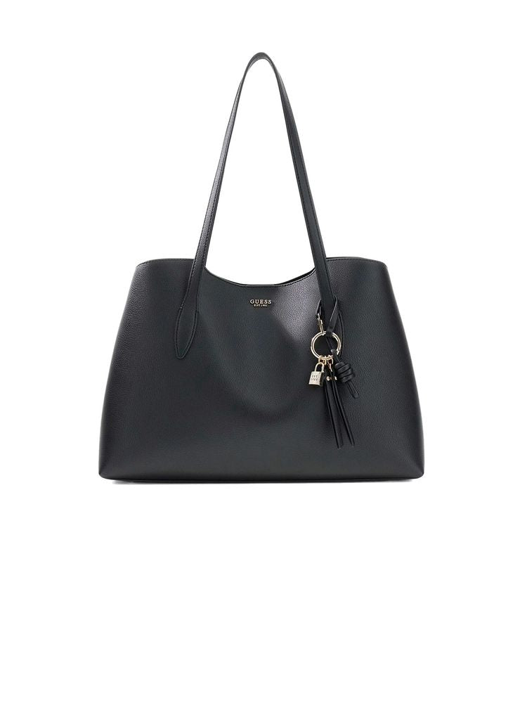 Guess Tote Bag — Black Polyurethane