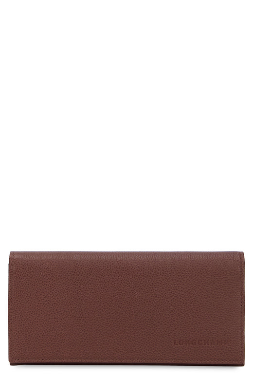Longchamp Leather Wallet — Brown & Purses