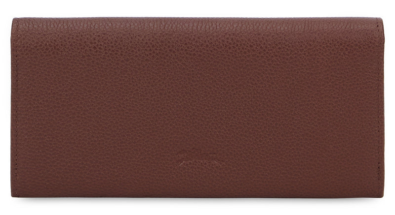 Longchamp Leather Wallet — Brown & Purses