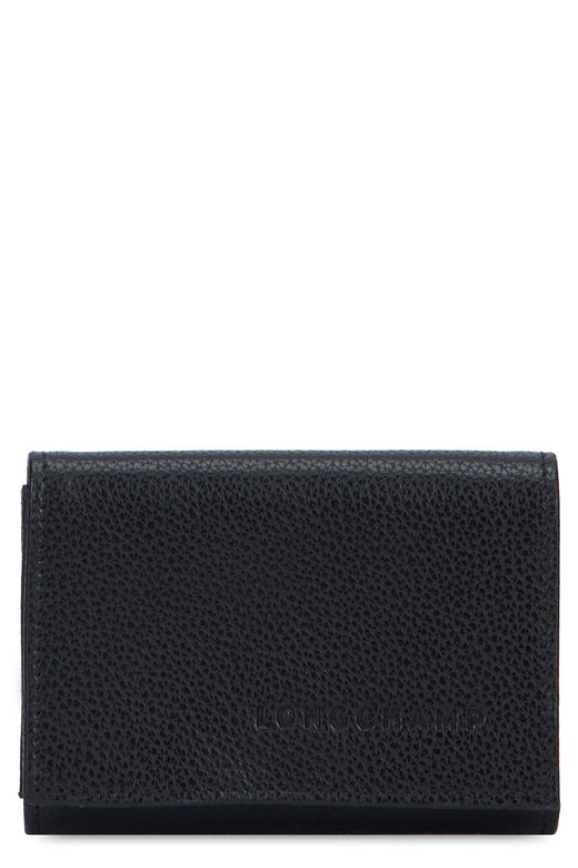 Longchamp Leather Wallet — Black