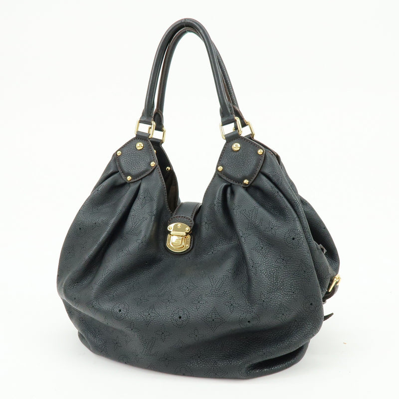 Louis Vuitton L Hobo Mahina Leather Black