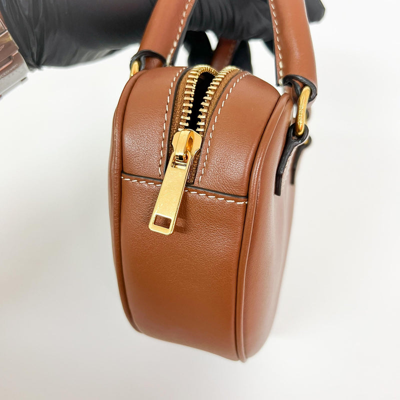 Celine Heart Leather Brown Calfskin Bag