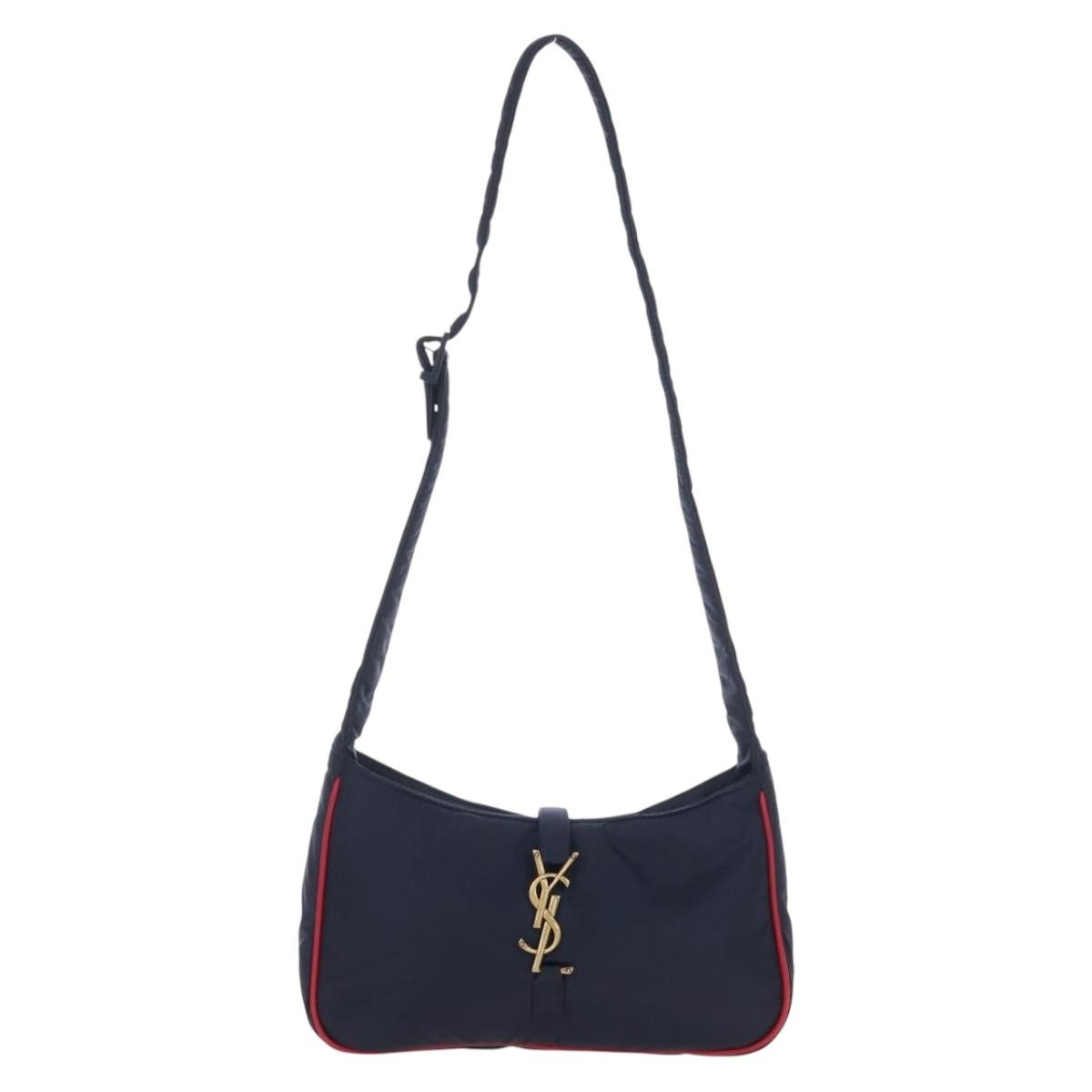 Saint Laurent Le 5 A 7 Hobo Nylon Navy