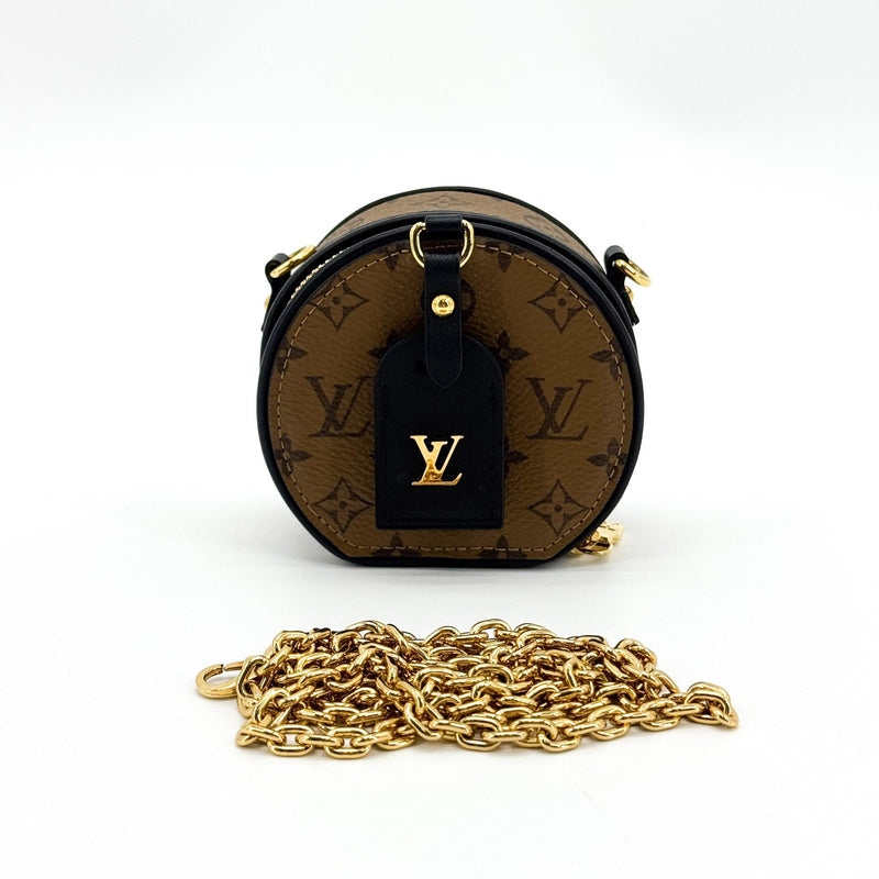 Louis Vuitton Mini Boite Chapeau Reverse Monogram Canvas Brown Bag