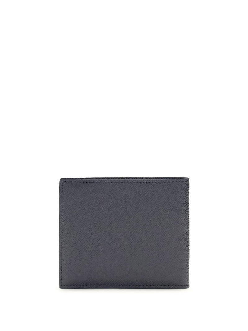Ferragamo Calfskin Bifold Wallet — Navy Calf Leather Bos Taurus