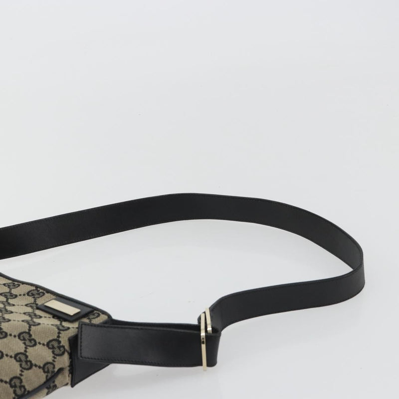 Gucci Web Strap Zip Messenger Gg Canvas Beige