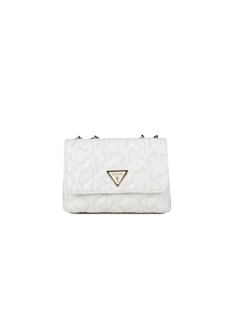 Guess Giully Ii Shoulder Bag — White Polyurethane