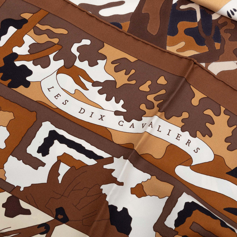 Les Dix Cavaliers Silk Scarf 90 - Image 2