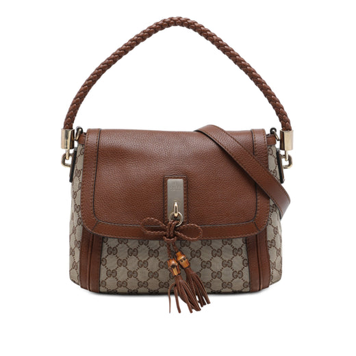 GG Canvas Bella Flap Satchel - Image 1