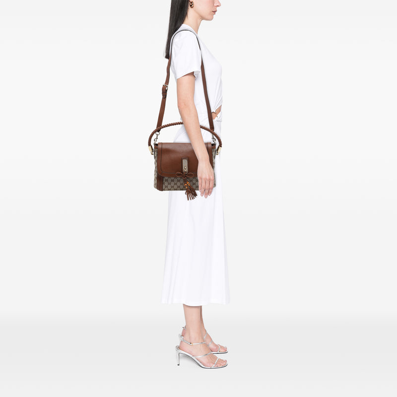 GG Canvas Bella Flap Satchel - Image 6