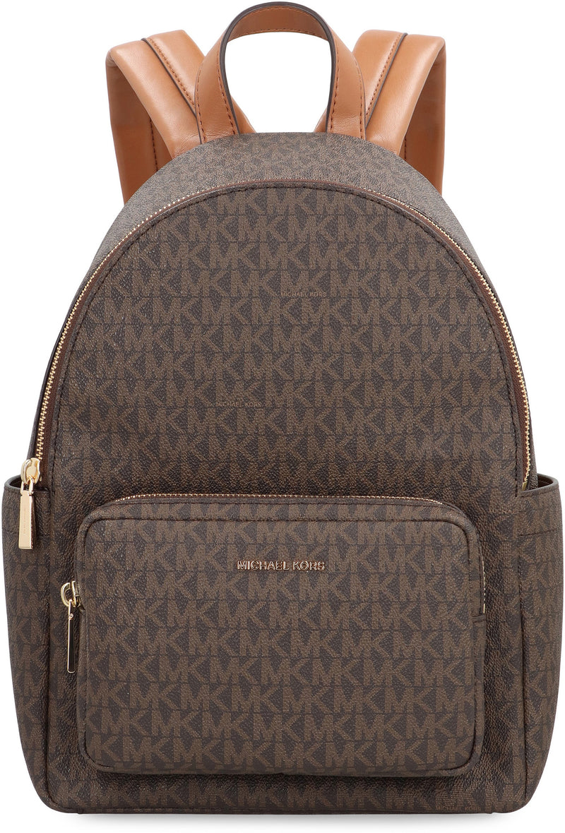 Michael Michael Kors Logo-Monogram Pvc Backpack — Brown