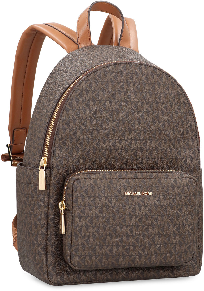 Michael Michael Kors Logo-Monogram Pvc Backpack — Brown