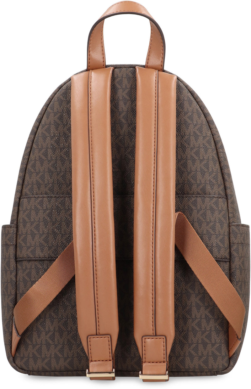 Michael Michael Kors Logo-Monogram Pvc Backpack — Brown