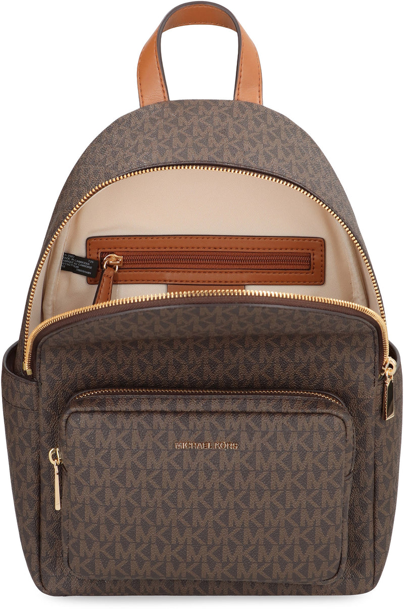Michael Michael Kors Logo-Monogram Pvc Backpack — Brown