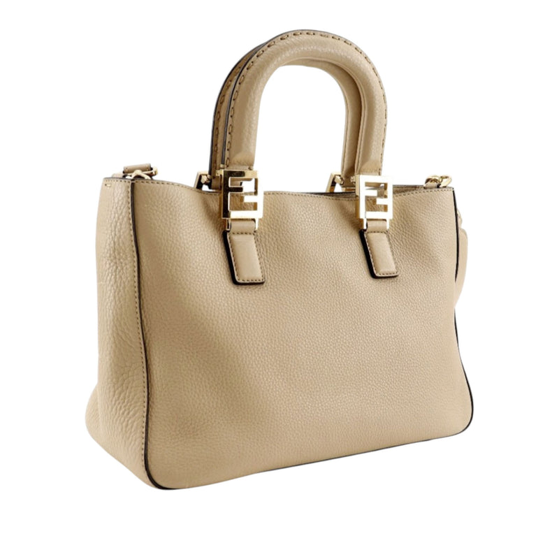 Small Leather Selleria FF Tote - Image 2