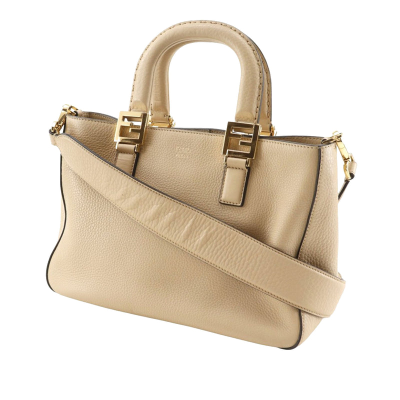 Small Leather Selleria FF Tote - Image 3