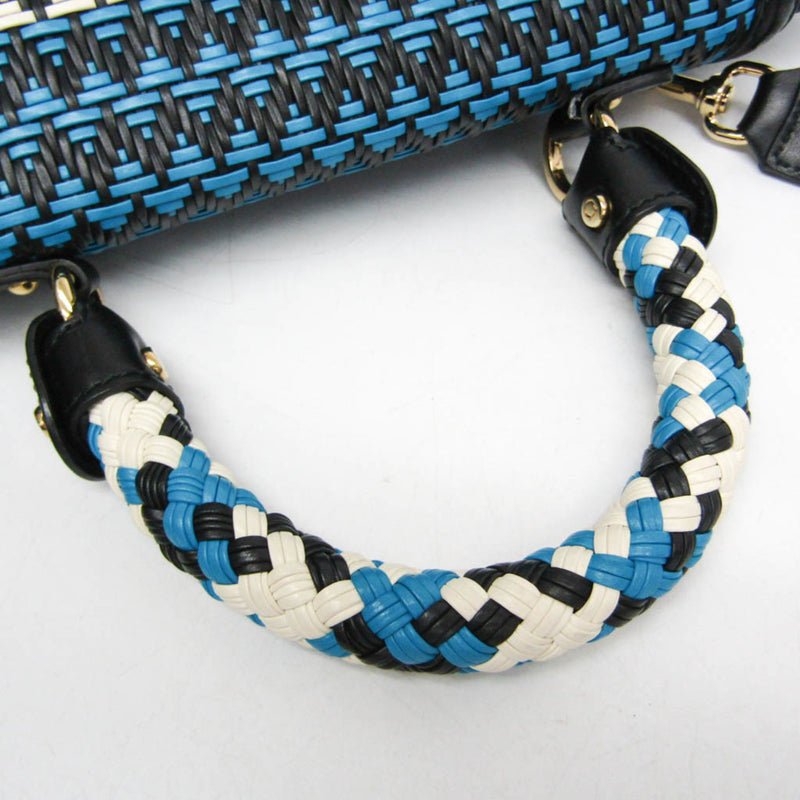 Salvatore Ferragamo Sofia Satchel Multicolor Woven Leather Multicolour