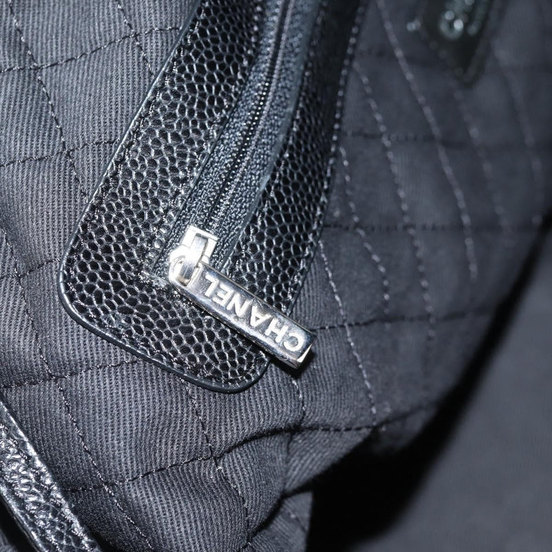 Chanel Optic Coco Bowler Printed Coated Canvas With Caviar Black Bag