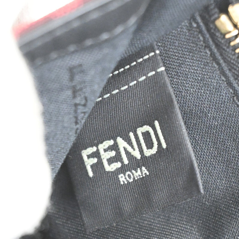 Fendi Baguette Convertible Pouch Zucca Canvas Burgundy